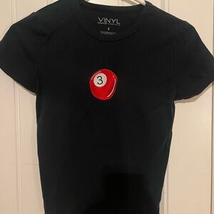 Kids Black T-Shirt with Red Graphic